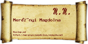 Merényi Magdolna névjegykártya