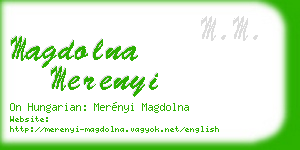 magdolna merenyi business card